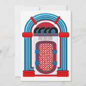 4de juli Sock Hop Party Kaart (Achterkant)