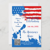 4de juli Uitnodiging tot feestvieren (Voorkant)