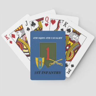 4DE SQDN 4DE CAVALRY 1ST INFANTRY PLAYCARDS POKERKAARTEN
