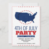 4de van de Nota van de Uitnodiging Amerika van de  (Voorkant)