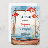 4de verjaardag vissen kaart (Voorkant / Achterkant)