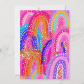 4e anniversaire arc-en-ciel Invitations (Dos)