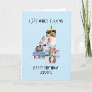 4e anniversaire Carte photo