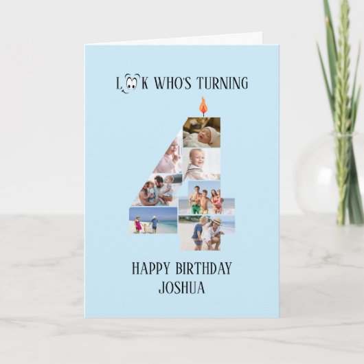 4e anniversaire Carte photo (Devant)