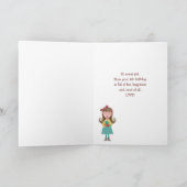 4e Anniversaire fille chanter joyeuse carte d'anni (Intérieur)