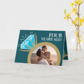 4e anniversaire mariage maintenant puis carte phot (Fleur jaune)