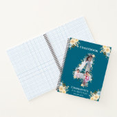 4e anniversaire Turquoise Fleur Photo Jaune Livre  (Intérieur)
