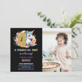 4e anniversaire Unicorn Anniversaire Invitations p (Debout devant)