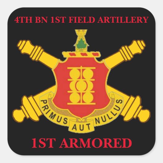 4E BN 1ER ARTILLERIE SUR LE TERRAIN 1ER STICKERS A (Devant)