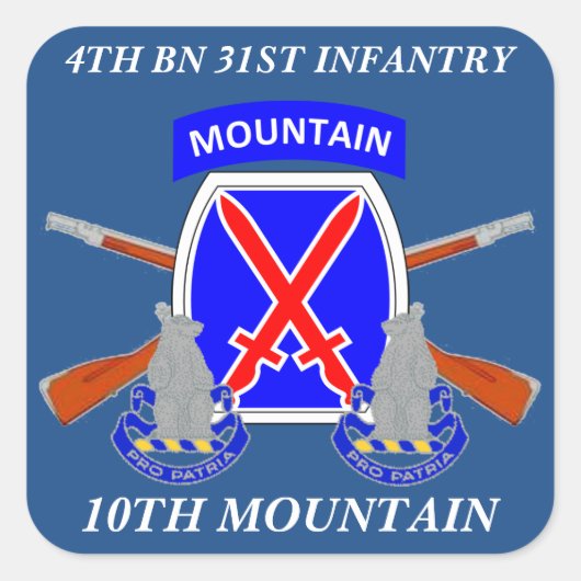 4E BN 31E INFANTERIE 10E BERG STICKERS (Voorkant)