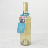 4e bruiloft Jubileum foto topaas edelsteen hart Flessenhanger (Schuin)