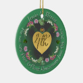 4e bruiloft Jubileum Fruit Floral Foto Keramisch Ornament (Rechts)