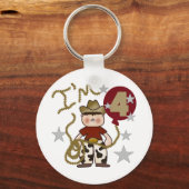 4e Cowboy Verjaardag Tshirts en geschenken Sleutelhanger (Voorkant)