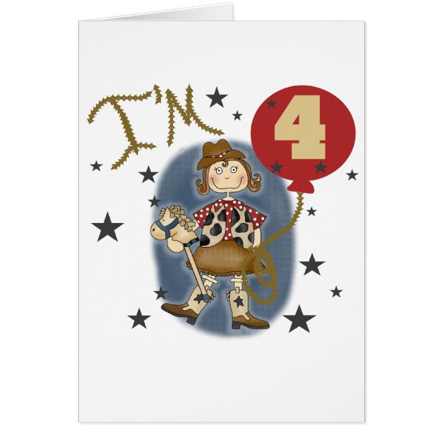 4e Cowgirl Tshirts et cadeaux d'anniversaire (Devant)