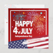 4e dag van de Onafhankelijkheidsdag van de Vakanti Kaart (Voorkant / Achterkant)
