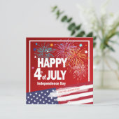 4e dag van de Onafhankelijkheidsdag van de Vakanti Kaart (Staand voorkant)