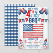 4e dag van de Onafhankelijkheidsdag van juli Uitno Kaart (Voorkant / Achterkant)
