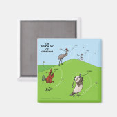 4e Dag van Kerstmis (Vier Oproepvogels) Magneet (Voorkant / Achterkant)