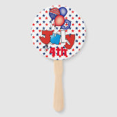 4e dag van onafhankelijkheid: sterren & stripes handwaaier (Achterkant)