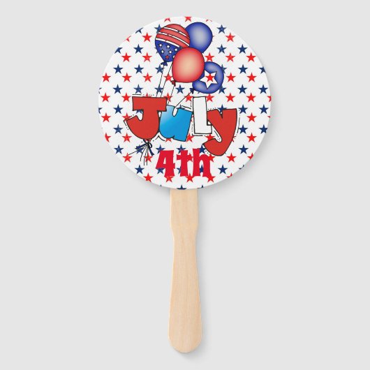 4e dag van onafhankelijkheid: sterren & stripes handwaaier (Achterkant)