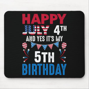 4e en ja het is mijn 5e verjaardag Amerikaanse pat Muismat