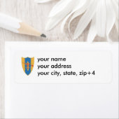 4e étiquette d'adresse de retour de la crête de ca (En situation)