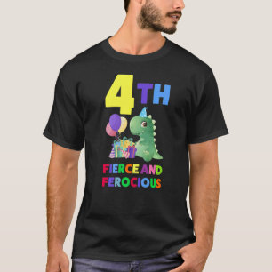 4e felle en woest leeftijd van 4 vierde verjaardag t-shirt