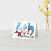 4e fête 4 juillet Carte de voeux (Fleur jaune)