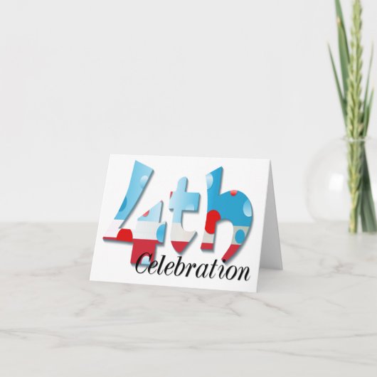 4e fête 4 juillet Carte de voeux (Devant)