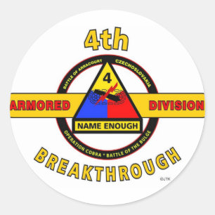 4E GEARMOREERDE AFDELING "BREAKTHROUGH" RONDE STICKER