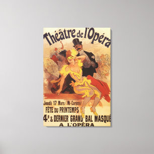 4e gemaskerde bal bij theater de l'Opera Canvas Afdruk