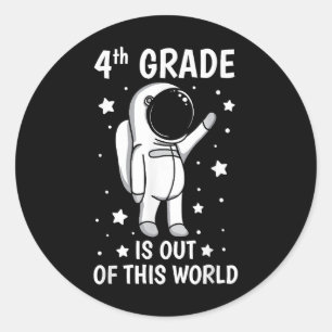 4e graad is uit deze wereld Shirt 1e dag van SC Ronde Sticker
