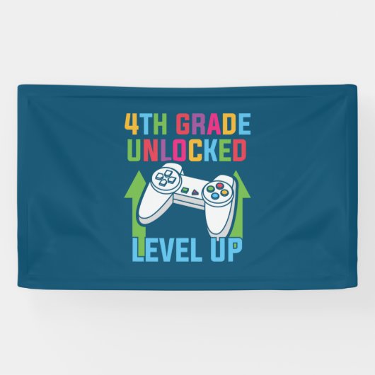 4e graad leraar 4e graad omhoog spandoek (Horizontaal)