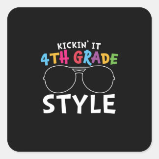 4e graad leraar 4e graad vierkante sticker