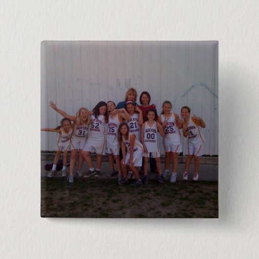 4e Grade Girls Basketball Button (Voorkant)