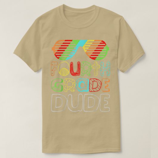 4e grade Kerel terug naar school Shirt Eerste Dag (Design voorkant)