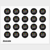 4e Gradenplein terug naar school Vierde graad Teac Ronde Sticker (Vel)