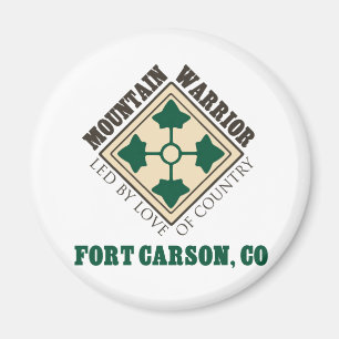 4e ID Mountain Warrior Fort Carson Magneet
