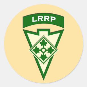 4e infanterie LRRP Recondo pocket patch UA 2 Ronde Sticker