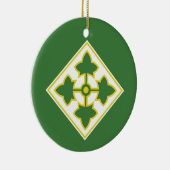 4e Infanteriedivisie-badge Keramisch Ornament (Rechts)