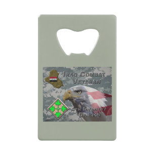 4e Infanteriedivisie Irak Combat Veteraan Kredietkaart Flessenopener