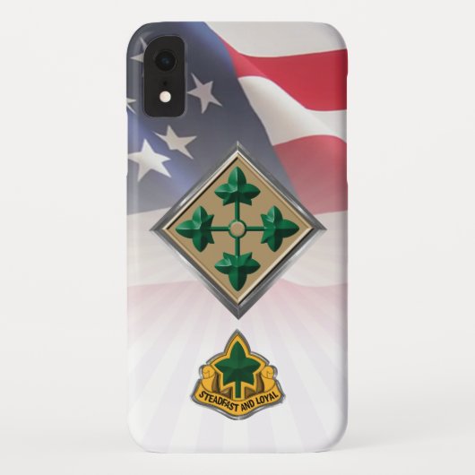 4e Infanteriedivisie “Steadfast and Loyal” Case-Mate iPhone Case (Achterkant)