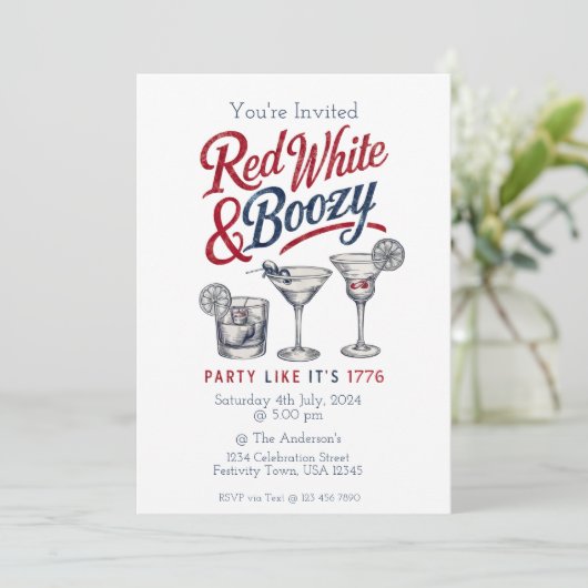 4e invitation à thème vintage (Debout devant)