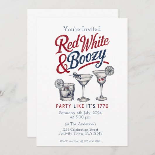 4e invitation à thème vintage (Devant / Derrière)