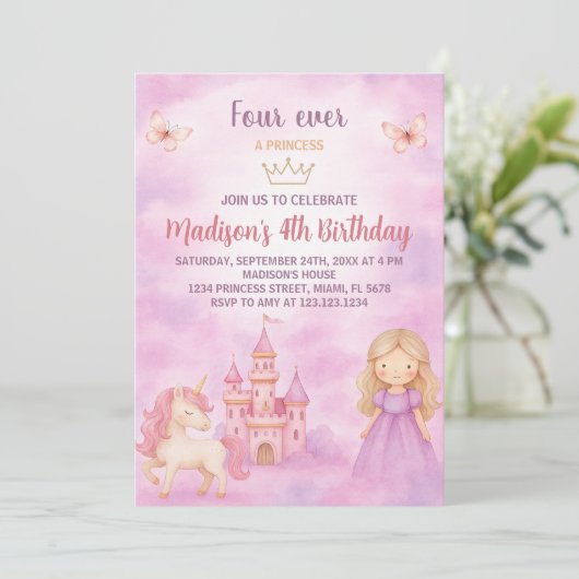 4e Invitation d'anniversaire de la princesse (Debout devant)