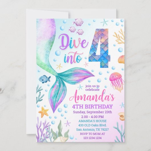 4e invitation de sirène, Plongez dans quatre sirèn (Devant)