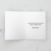 4e Joyeux Anniversaire Photo Collage Carte rose mo (Intérieur)