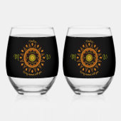 4e Jubileum Drinkware Set Wijnglas Zonder Voet (Achterkant)