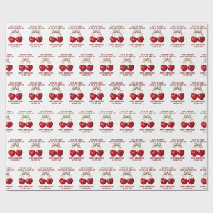 4e jubileumkaart, Fruit Jubileumornament Cadeaupapier