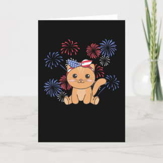 4e juli Amerikaanse kat voor kinderen van Amerikaa Feestdagen Kaart
